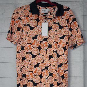 Goodfellow Men's Golf Polo with Oranges Print Size Small NWT